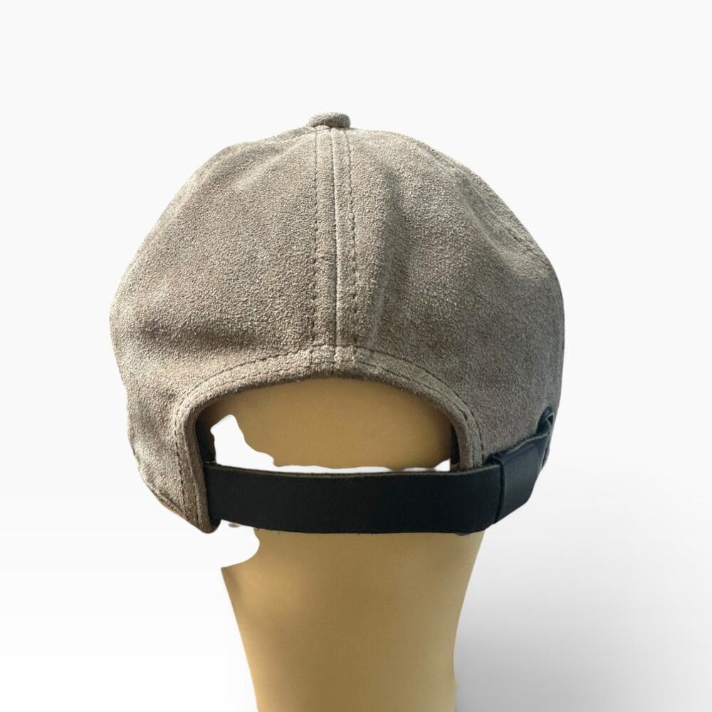 Rag & Bone New York Taupe Suede Unisex Baseball Cap One Size Leather Strap - Picture 3 of 13